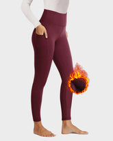 Fleece-Lined High-Waist Leggings with Pockets