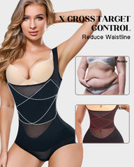 Open Bust Cross Compression Body Shaper