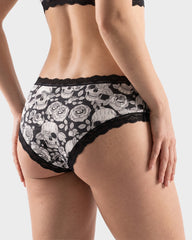 6-Pack Gothic Halloween Lace-Trim Hipster Panties