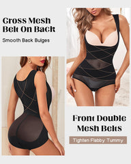 Open Bust Cross Compression Body Shaper
