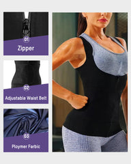 Adjustable Sauna Sweat Waist Trainer Tank Top