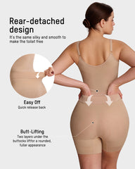 Bathroom- Friendly Easyslide Seamless Tummy Control Back Support Shapewear Bodysuit