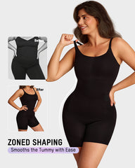 Bathroom- Friendly Easyslide Seamless Tummy Control Back Support Shapewear Bodysuit