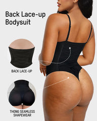 Back Lace-Up Seamless Shapewear Bodysuit