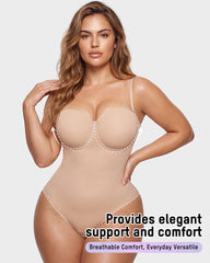 Back Lace-Up Seamless Shapewear Bodysuit