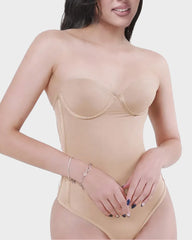 Back Lace-Up Seamless Shapewear Bodysuit