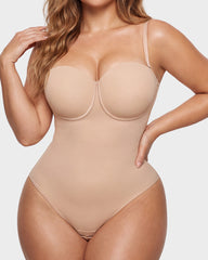 Back Lace-Up Seamless Shapewear Bodysuit