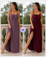 Backless Drawstring Maxi Cami Dress