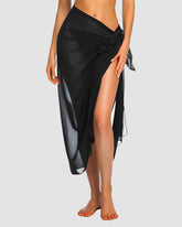 Side Tie Midi Sarong Long Sheer Cover Ups