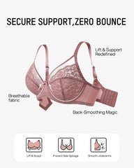 Breathable Lace Underwire Full Coverage Bra