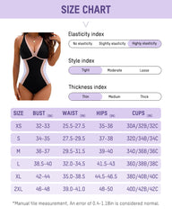 Color Block Tummy Control One-Piece Swimsuit