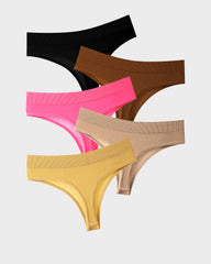 Comfort Seamless Sport Thong Panties (9 Pack)