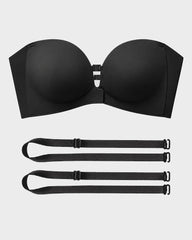 Convertible Strapless Front-Closure Push-Up Bra