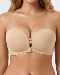 Convertible Strapless Front-Closure Push-Up Bra