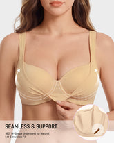 Cooling Square-Neck Balconette Underwire Bra