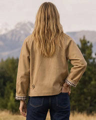 Cropped Water-Repellent Classic Trench Jacket