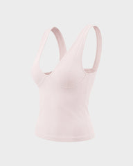 Deep U Neck Crop Tank Top