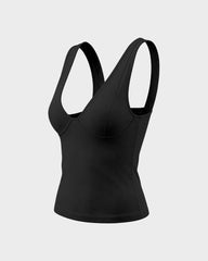 Deep U Neck Crop Tank Top