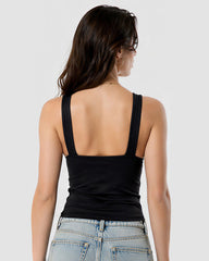 Deep U Neck Crop Tank Top
