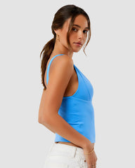 Deep U Neck Crop Tank Top