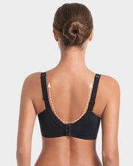 Deep V Push-Up Underwire Bra with Rhinestone Strap