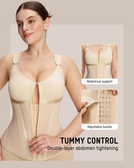 Double-Layer Tummy Control Waist Shaper Girdle With Bra