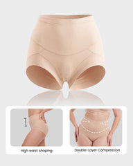 Double Sculpt High Waist Tummy Control Briefs(5-Pack)