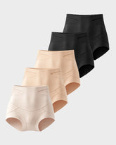 Double Sculpt High Waist Tummy Control Briefs(5-Pack)