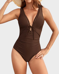 Deep V Sculpting One-Piece Swimsuit