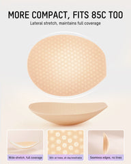 Front-Closure Square-Neck Breathable Minimizer Bra