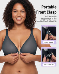 Front Closure Mesh Support Bra Multipack