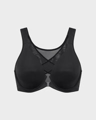 Front Closure Underwire Unlined Back Support Plunge Bra