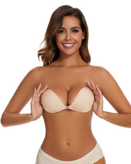 Front Closure Adhesive Invisible Push-Up Bra(2 Pairs)