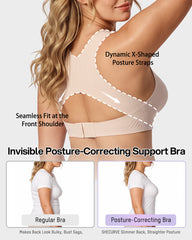 Front Closure Cross-Back Wireless Posture Bra