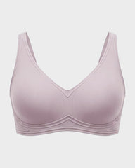 Full-Coverage Wireless V-Neck Support Bra
