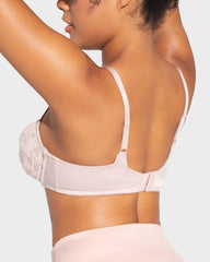 Full Coverage Lace Minimizer Bra - Petal