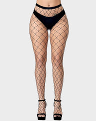 High-Waist Classic Fishnet Pantyhose – 4 Mesh Styles