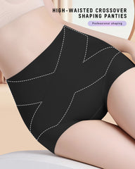 High-Waist Cross Compression Shaping Panties (6 Pack)
