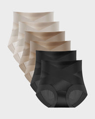 High-Waist Cross Compression Shaping Panties (6 Pack)