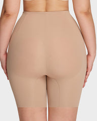 High-Waist Zip-Up Tummy Control Shaping Shorts