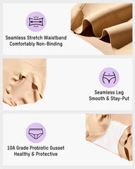 High-Waist Checkered Sculpting Panties (6 Pack)