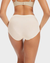 High-Waist Cotton Briefs with Extended Gusset & Antibacterial Lining (4 Pack)
