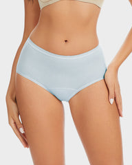 High-Waist Cotton Briefs with Extended Gusset & Antibacterial Lining (4 Pack)