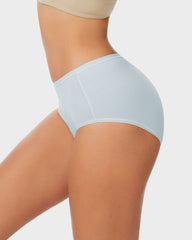 High-Waist Cotton Briefs with Extended Gusset & Antibacterial Lining (4 Pack)