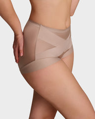 High-Waist Cross Compression Shaping Panties (6 Pack)