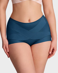 High-Waist Cross Compression Shaping Panties (6 Pack)