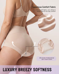 High-Waisted Double-Layer Tummy-Control Briefs(6 pack)