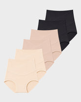High-Waisted Double-Layer Tummy-Control Briefs(6 pack)