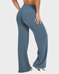 High-Waisted Elastic Wide-Leg Lounge Yoga Pants