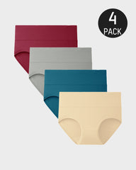 High-Waisted Full Coverage Cotton Briefs(4 pack)